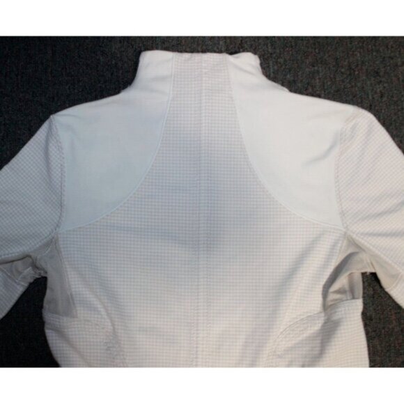 Lululemon Forme Full Zip Jacket Gingham Plaid Dune White Size 8 Activewear - Picture 11 of 16